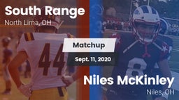 Matchup: South Range vs. Niles McKinley  2020