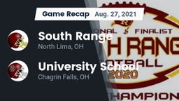 Recap: South Range vs. University School 2021