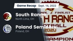 Recap: South Range vs. Poland Seminary  2022