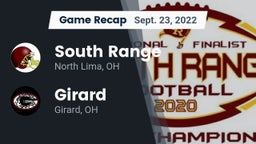 Recap: South Range vs. Girard  2022