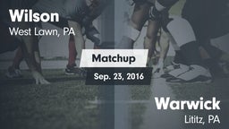 Matchup: Wilson  vs. Warwick  2016