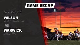 Recap: Wilson  vs. Warwick  2016