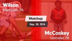 Matchup: Wilson  vs. McCaskey  2016