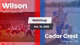 Matchup: Wilson  vs. Cedar Crest  2020