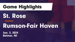 St. Rose  vs Rumson-Fair Haven  Game Highlights - Jan. 2, 2024
