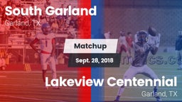 Matchup: South Garland High vs. Lakeview Centennial  2018