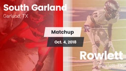 Matchup: South Garland High vs. Rowlett  2018