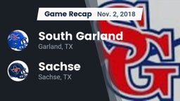 Recap: South Garland  vs. Sachse  2018