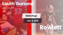 Matchup: South Garland High vs. Rowlett  2019