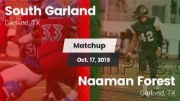 Matchup: South Garland High vs. Naaman Forest  2019