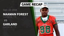 Recap: Naaman Forest  vs. Garland  2016