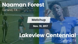 Matchup: Naaman Forest High vs. Lakeview Centennial  2017
