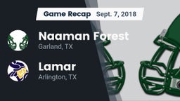 Recap: Naaman Forest  vs. Lamar  2018