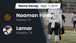 Recap: Naaman Forest  vs. Lamar  2019
