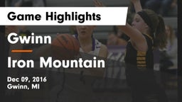 Gwinn  vs Iron Mountain Game Highlights - Dec 09, 2016