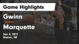 Gwinn  vs Marquette  Game Highlights - Jan 4, 2017