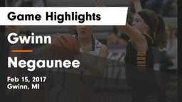 Gwinn  vs Negaunee  Game Highlights - Feb 15, 2017
