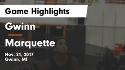 Gwinn  vs Marquette  Game Highlights - Nov. 21, 2017