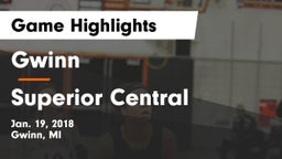 Gwinn  vs Superior Central  Game Highlights - Jan. 19, 2018