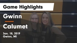 Gwinn  vs Calumet  Game Highlights - Jan. 18, 2019