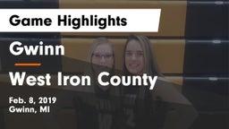 Gwinn  vs West Iron County  Game Highlights - Feb. 8, 2019