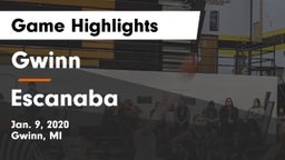 Gwinn  vs Escanaba  Game Highlights - Jan. 9, 2020