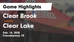 Clear Brook  vs Clear Lake  Game Highlights - Feb. 14, 2020