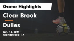 Clear Brook  vs Dulles  Game Highlights - Jan. 14, 2021