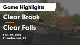 Clear Brook  vs Clear Falls  Game Highlights - Feb. 23, 2021