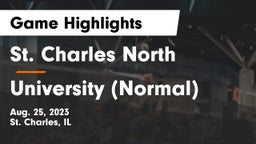 St. Charles North  vs University (Normal)  Game Highlights - Aug. 25, 2023