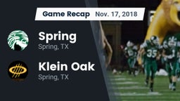 Recap: Spring  vs. Klein Oak  2018