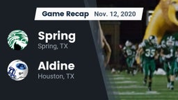 Recap: Spring  vs. Aldine  2020