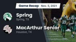 Recap: Spring  vs. MacArthur Senior  2021