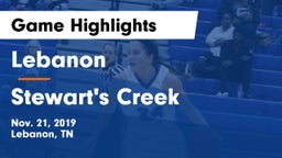 Lebanon  vs Stewart's Creek  Game Highlights - Nov. 21, 2019