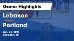 Lebanon  vs Portland  Game Highlights - Jan. 21, 2020