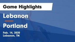 Lebanon  vs Portland  Game Highlights - Feb. 14, 2020