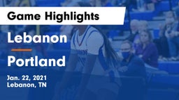 Lebanon  vs Portland  Game Highlights - Jan. 22, 2021