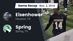 Recap: Eisenhower  vs. Spring  2018