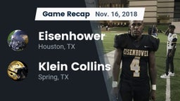 Recap: Eisenhower  vs. Klein Collins  2018