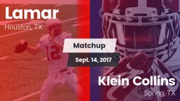 Matchup: Lamar  vs. Klein Collins  2017