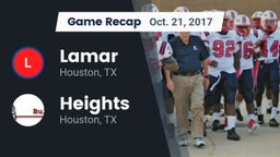 Recap: Lamar  vs. Heights  2017
