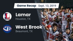 Recap: Lamar  vs. West Brook  2019