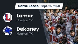 Recap: Lamar  vs. Dekaney  2020