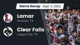 Recap: Lamar  vs. Clear Falls  2022