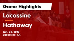 Lacassine  vs Hathaway  Game Highlights - Jan. 21, 2020