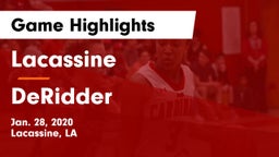 Lacassine  vs DeRidder  Game Highlights - Jan. 28, 2020