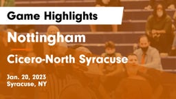 Nottingham  vs Cicero-North Syracuse  Game Highlights - Jan. 20, 2023