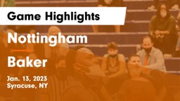 Nottingham  vs Baker  Game Highlights - Jan. 13, 2023