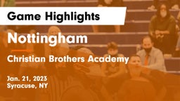Nottingham  vs Christian Brothers Academy  Game Highlights - Jan. 21, 2023