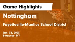 Nottingham  vs Fayetteville-Manlius School District  Game Highlights - Jan. 31, 2023